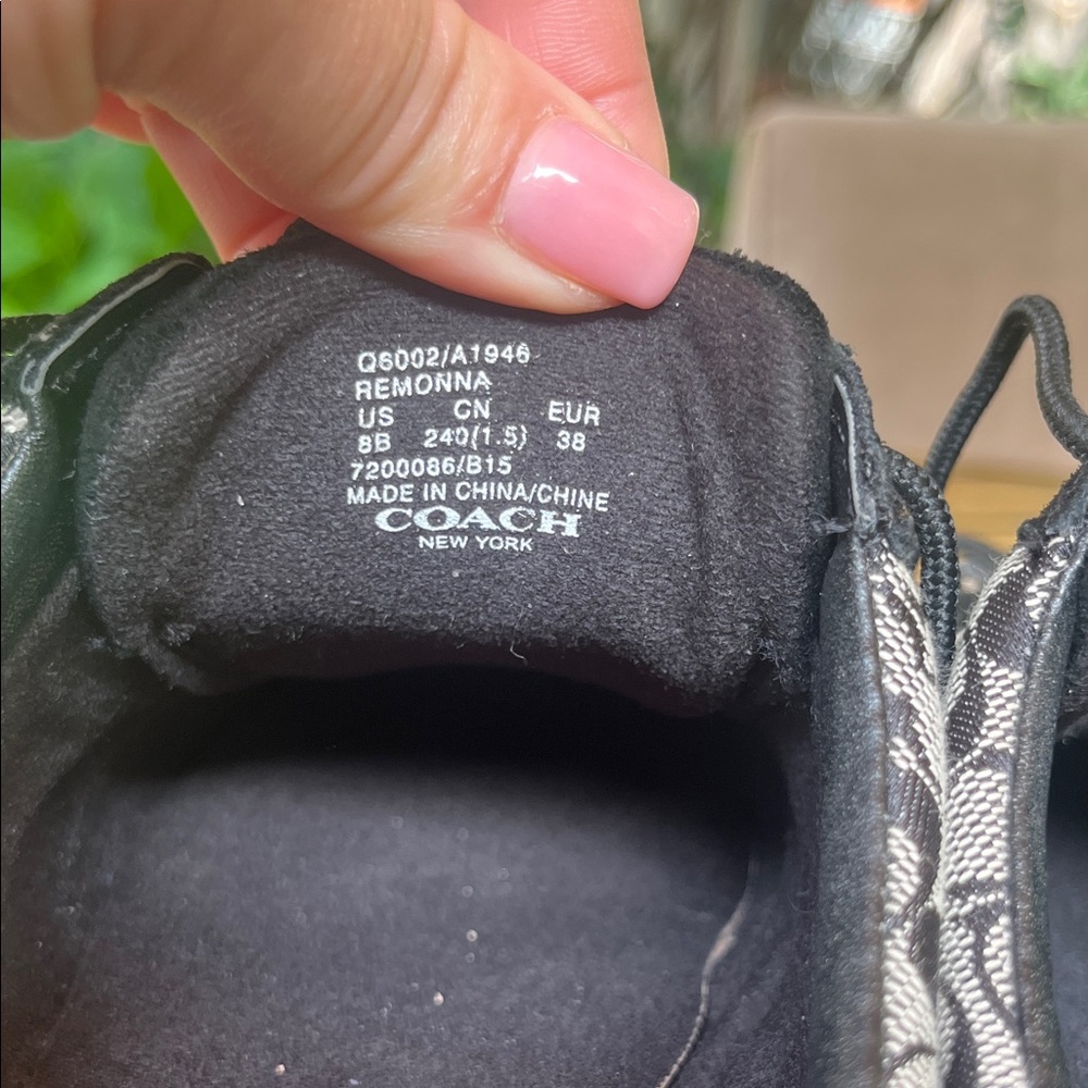 Coach Women's Logo Mesh Lace-Up Sneakers - Black. Authentic. - Picture 6 of 14